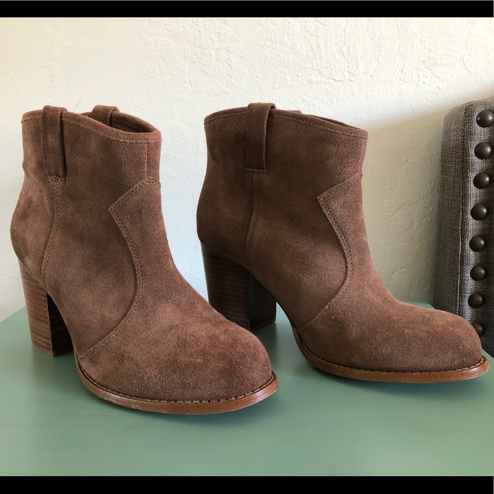 Splendid Lakota Dark Tan Suede Booties